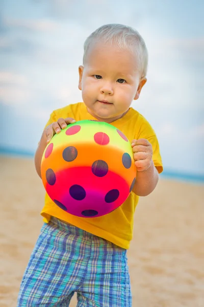 Baby with ball — Stock Photo, Image