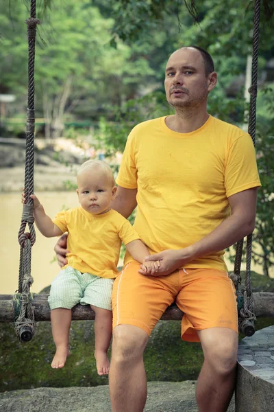 Dítě a otec — Stock fotografie
