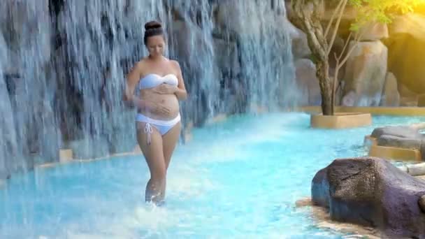 Těhotná žena — Stock video