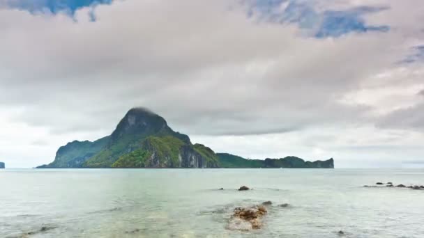 El Nido lagoon at day time. Timelapse — Stock Video