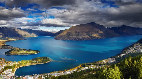 Jezioro Wakatipu, Nowa Zelandia — Zdjęcie stockowe