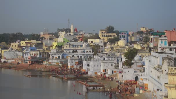 Lago Pushkar, lavagem ritual — Vídeo de Stock