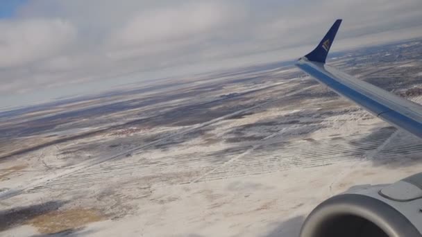 Αεροπλάνο αναχώρηση από Αστάνα — Αρχείο Βίντεο
