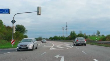 Autobahn Karlsruhe yakınındaki