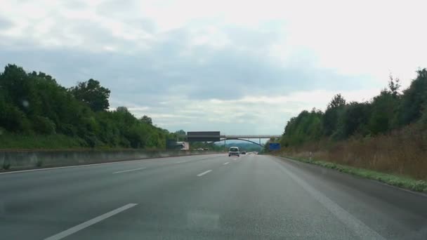 Γερμανικοί αυτοκινητόδρομοι κοντά σε Καρλσρούη — Αρχείο Βίντεο