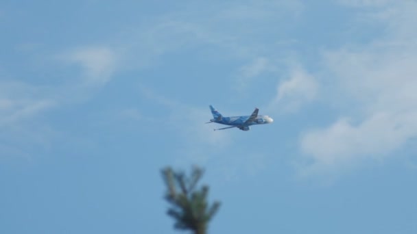 Airbus 319 despegue, ascenso — Vídeo de stock