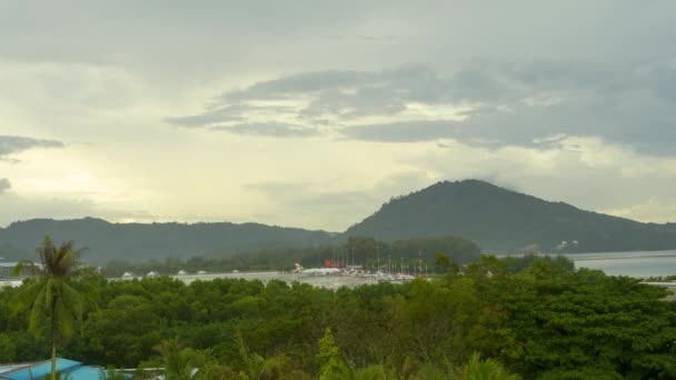 Vista panorâmica do Aeroporto de Phuket, timelapse — Vídeo de Stock