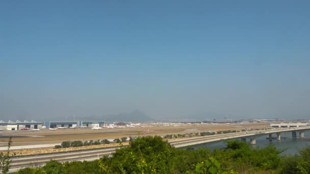 Chek Lap Kok flygplats, timelapse — Stockvideo