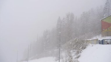 Kar fırtınası, dağlarda kar fırtınası