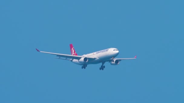 Turkish Airlines Airbus A330-as járat — Stock videók