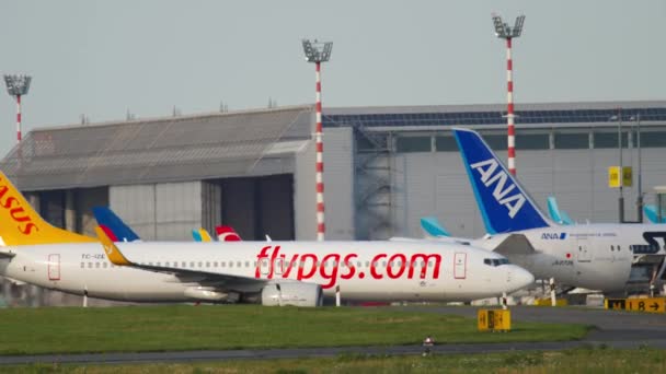 Tráfego do aeroporto de Dusseldorf — Vídeo de Stock