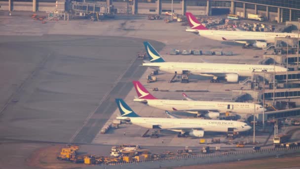Flughafen Hongkong — Stockvideo