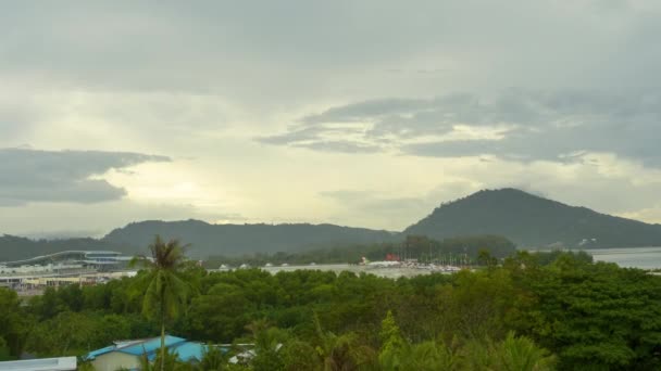 Phuket havaalanı manzarası, zaman ayarlı — Stok video