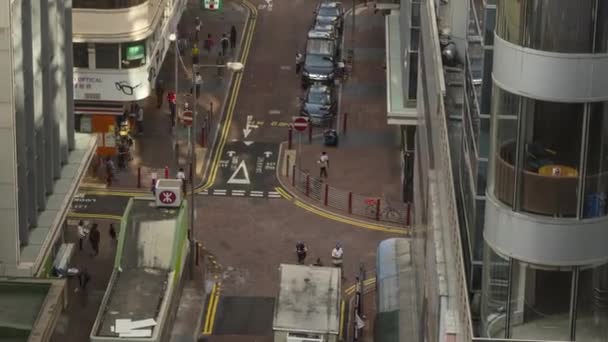 Hong Kong 'daki yaya sokakları. — Stok video
