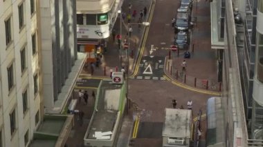 Yayaların ve ulaşım porselenlerinin üst görünümü