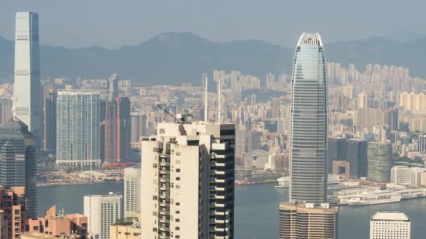 Timelapse βίντεο του Χονγκ Κονγκ Victoria Harbour — Αρχείο Βίντεο