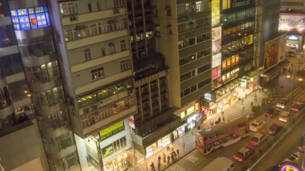 Vista dall'alto di Hong Kong Street — Video Stock