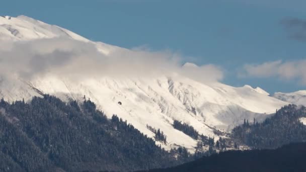 Timelapse Clouds in the Caucasus Mountains — Stock Video