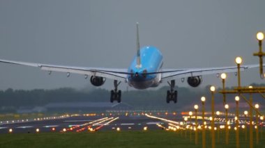 Airplane of KLM Royal Dutch Airlines at Amsterdam Schiphol airport