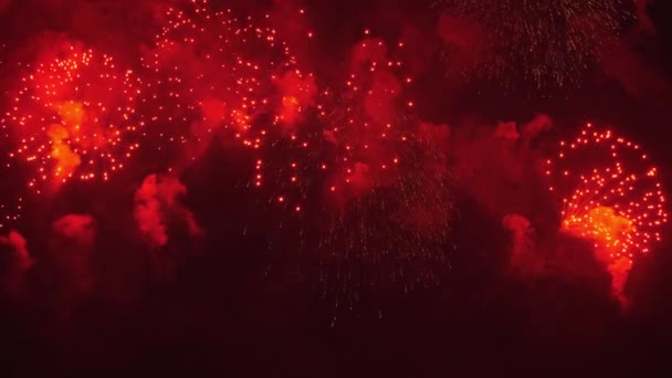 Festive beautiful fireworks — Stock Video