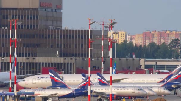 Міжнародний аеропорт Шереметьєво — стокове відео