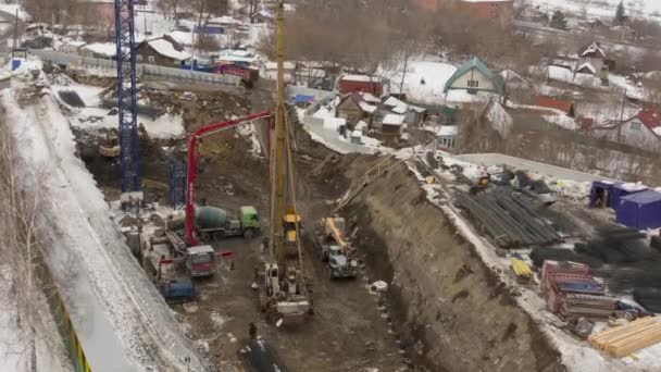 Timelapse, inicio de la construcción del edificio — Vídeos de Stock