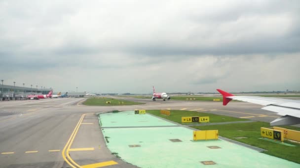 Bandar Udara Sipil Singapura - Changi — Stok Video