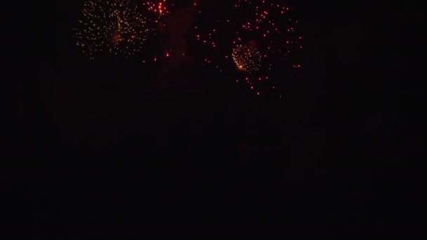 Espectáculo de fuegos artificiales increíble — Vídeos de Stock