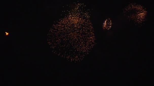 Grandes fogos de artifício na cidade — Vídeo de Stock