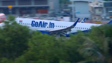 GoAir 'in iniş yaptığı Airbus A320