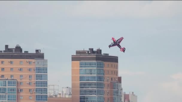 Extremos acrobacias de avião esportivo — Vídeo de Stock