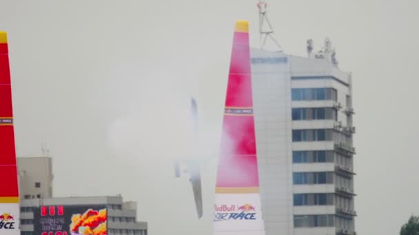 Air Stunt Sports Airplane, Red Bull Race — Stock video