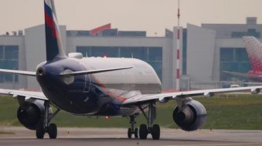 Sheremetyevo havaalanındaki Aeroflot uçağı