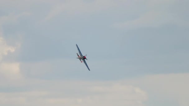 Voos de aeronaves esportivas no show Red Bull Air — Vídeo de Stock