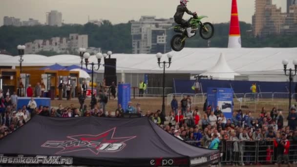 Freestyle Tricks In The Air — Stock Video