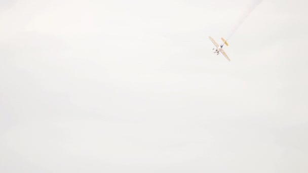 运动型飞机上下转弯 — 图库视频影像