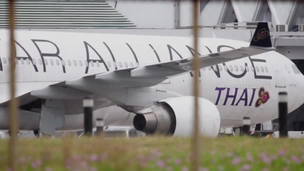 Pojíždění letadla Airbus A330 — Stock video
