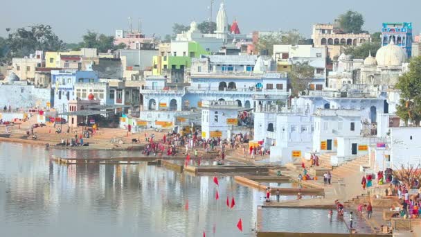 Pushkar lake — Stock Video