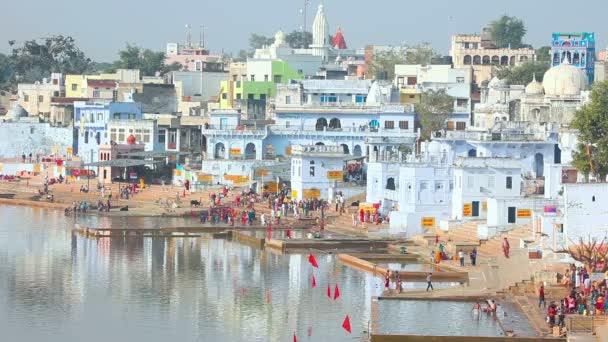 Lago Pushkar — Vídeos de Stock