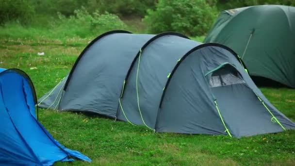 Travel tent — Stock Video
