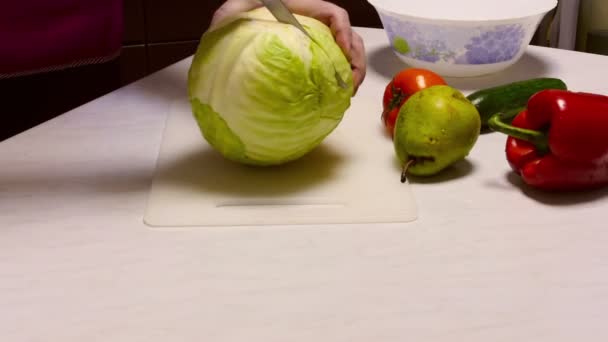 Salada de cozinha — Vídeo de Stock