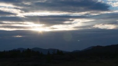 timelapse dağlarda günbatımı