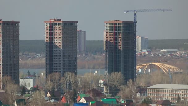 Byggnader Novosibirsk — Stockvideo