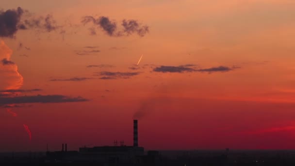 Pôr do sol vermelho — Vídeo de Stock