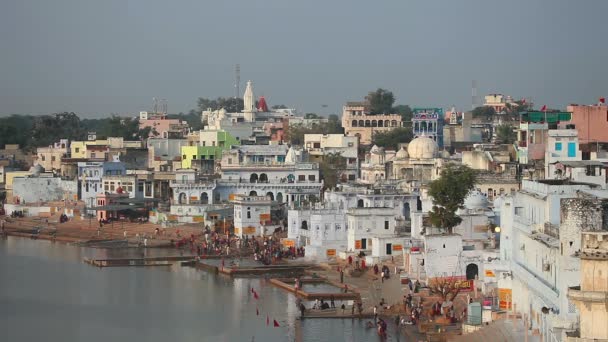 Pushkar lake — Stock Video