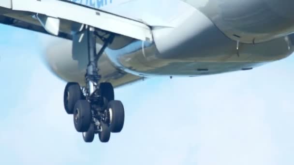 美国的航空公司空客 330 接近 — 图库视频影像