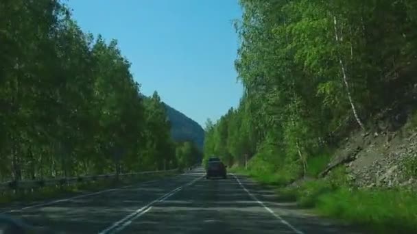 Fahrt auf der Bergstraße — Stockvideo