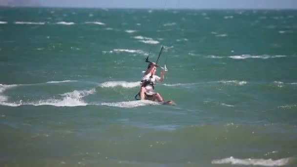 Kite surfer sport — Stockvideo