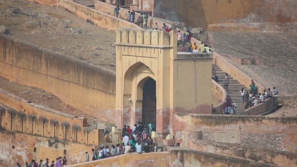 Turistas em Fort Amber — Vídeo de Stock