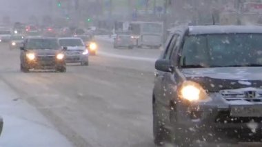 Novosibirsk kar yağışı.